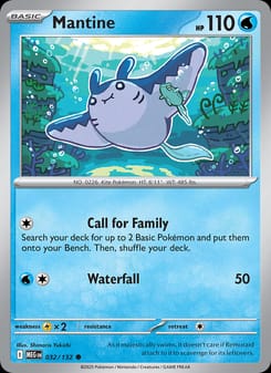 Mantine 032/132 Common – Mega Evolution Pokémon card