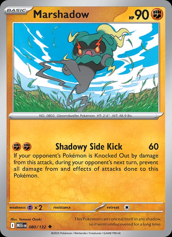 Marshadow 080/132 Mega Evolution Pokémon card