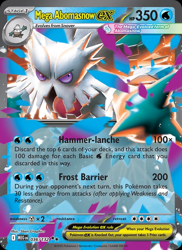 Mega Abomasnow ex 036/132 Mega Evolution Pokémon card