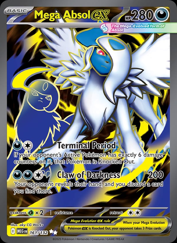 Mega Absol ex 161/132 Mega Evolution Pokémon card