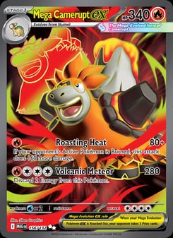 Mega Camerupt ex 156/132 Ultra Rare – Mega Evolution Pokémon card