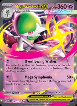 Mega Gardevoir ex 060/132 Double Rare – Mega Evolution Pokémon card