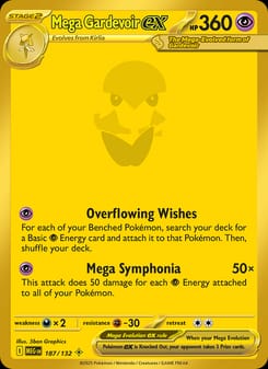 Mega Gardevoir ex 187/132 Mega Hyper Rare – Mega Evolution Pokémon card