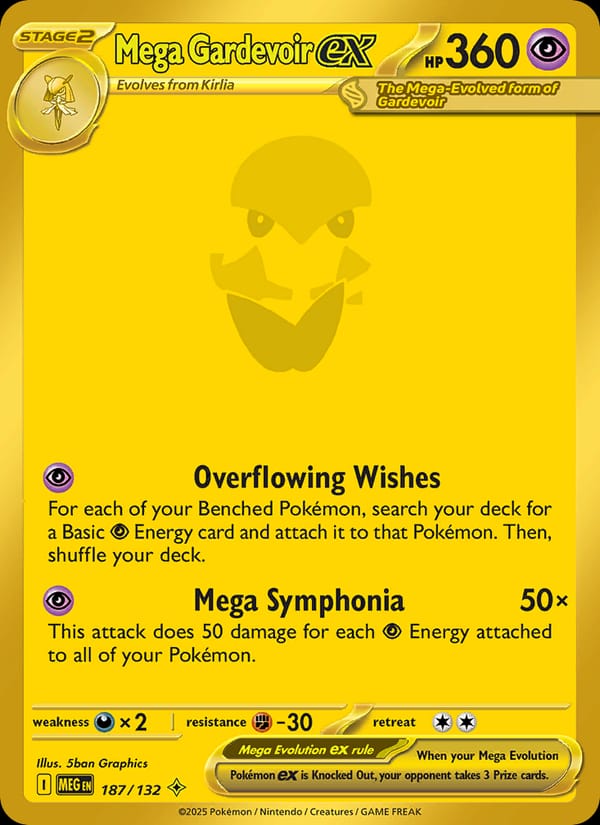 Mega Gardevoir ex 187/132 Mega Evolution Pokémon card