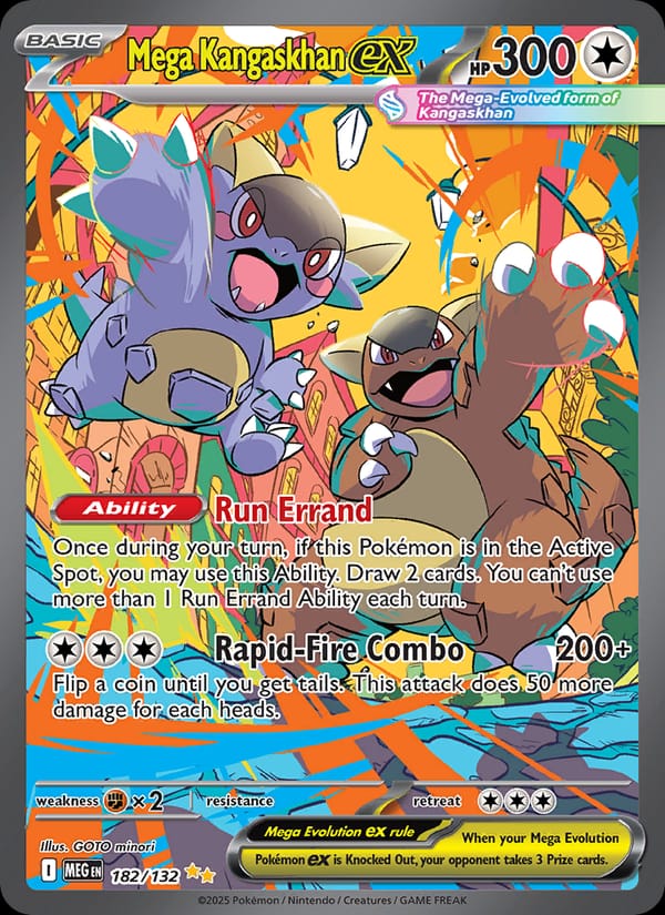 Mega Kangaskhan ex 182/132 Mega Evolution Pokémon card