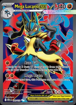 Mega Lucario ex 160/132 Ultra Rare – Mega Evolution Pokémon card