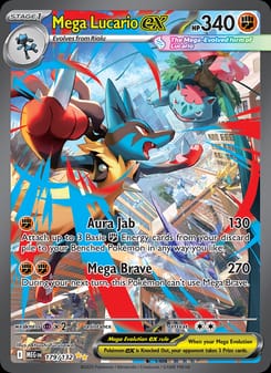 Mega Lucario ex 179/132 Special Illustration Rare – Mega Evolution Pokémon card