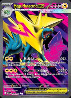 Mega Manectric ex 158/132 Ultra Rare – Mega Evolution Pokémon card