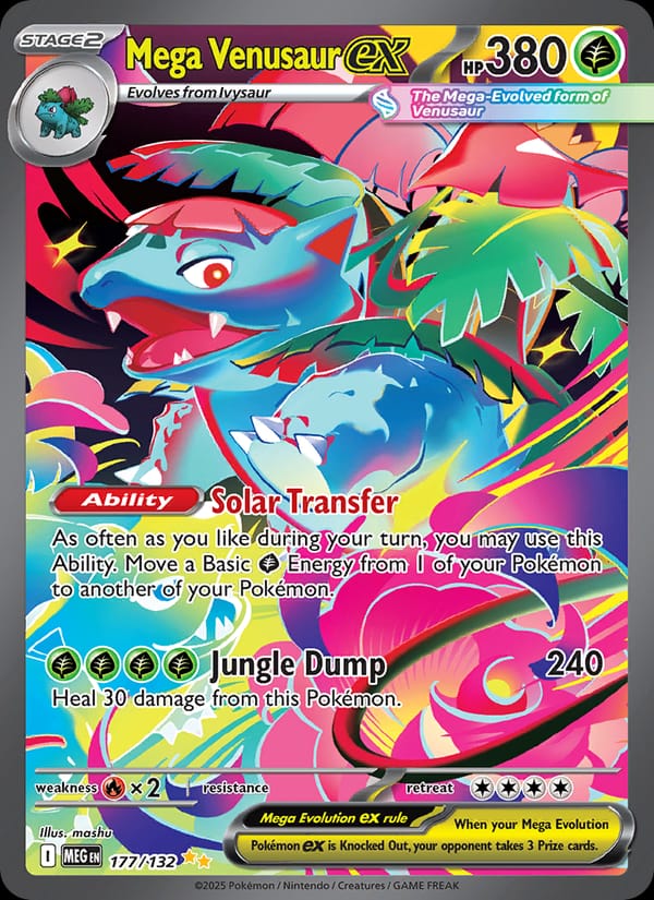 Mega Venusaur ex 177/132 Mega Evolution Pokémon card