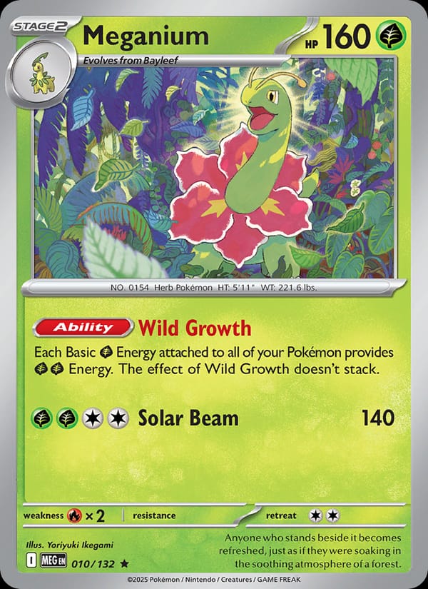 Meganium 010/132 Mega Evolution Pokémon card