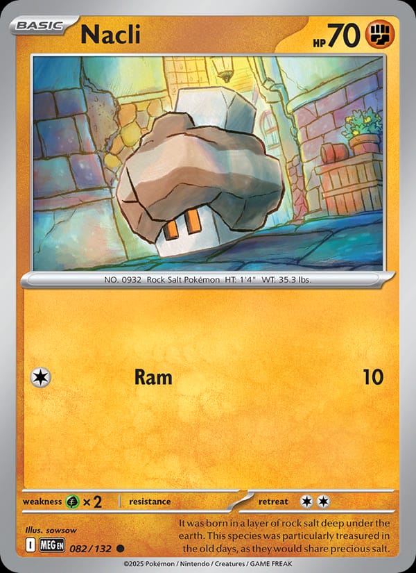Nacli 082/132 Mega Evolution Pokémon card