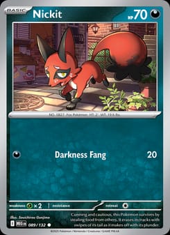 Nickit 089/132 Common – Mega Evolution Pokémon card