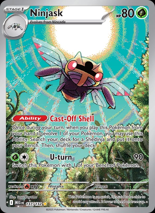 Ninjask 137/132 Mega Evolution Pokémon card