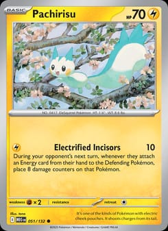 Pachirisu 051/132 Common – Mega Evolution Pokémon card