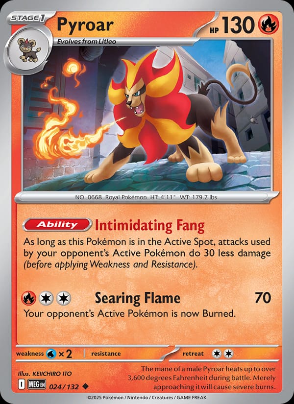 Pyroar 024/132 Mega Evolution Pokémon card