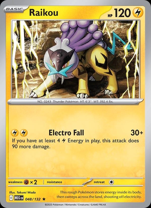 Raikou 048/132 Mega Evolution Pokémon card