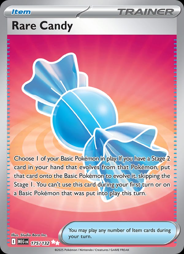 Rare Candy 175/132 Mega Evolution Pokémon card