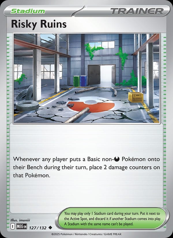 Risky Ruins 127/132 Mega Evolution Pokémon card