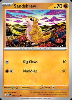 Sandshrew 068/132 Common – Mega Evolution Pokémon card