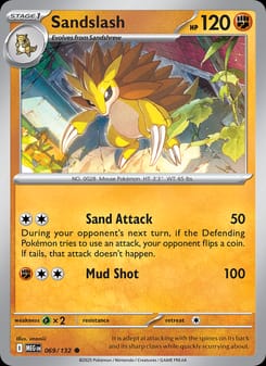 Sandslash 069/132 Common – Mega Evolution Pokémon card