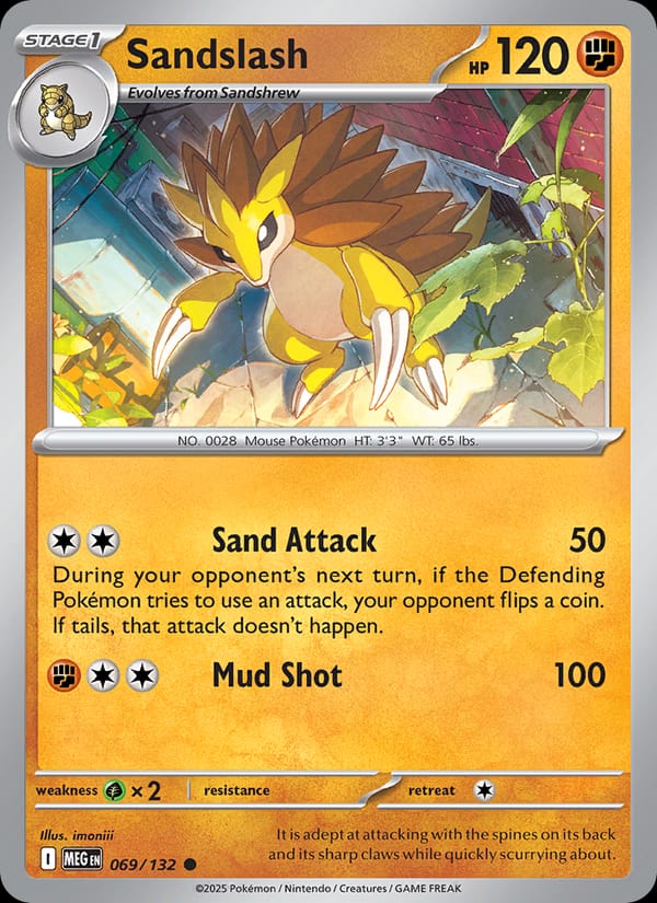 Sandslash 069/132 Mega Evolution Pokémon card