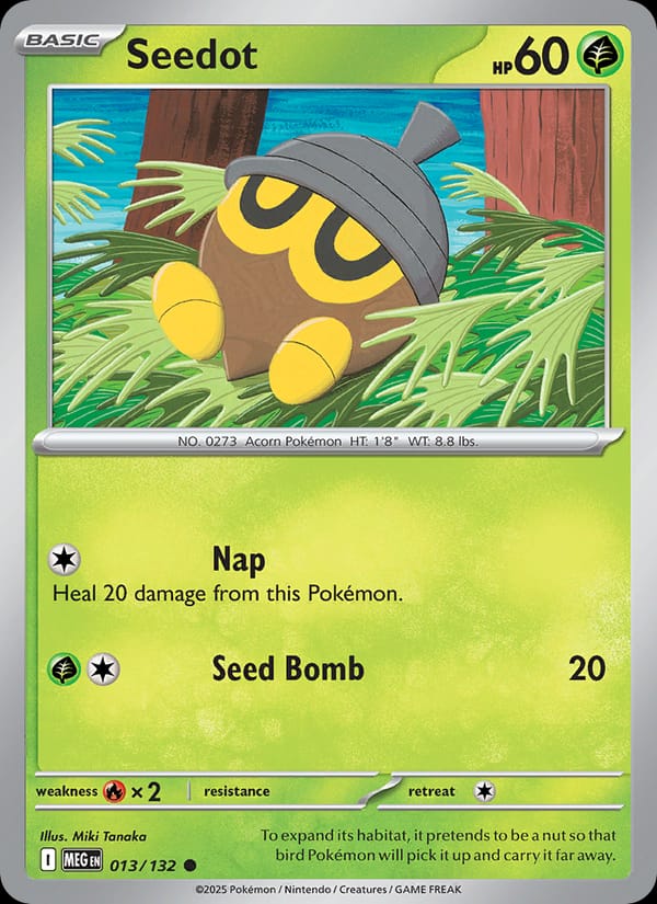 Seedot 013/132 Mega Evolution Pokémon card