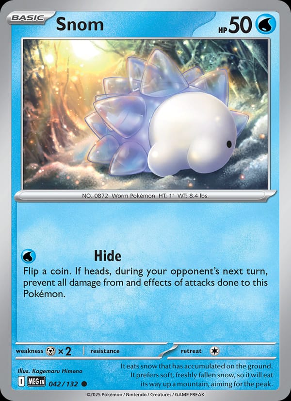 Snom 042/132 Mega Evolution Pokémon card