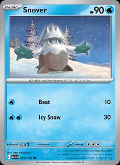 Snover 035/132 Common – Mega Evolution Pokémon card