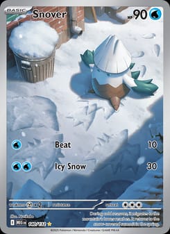 Snover 140/132 Illustration Rare – Mega Evolution Pokémon card