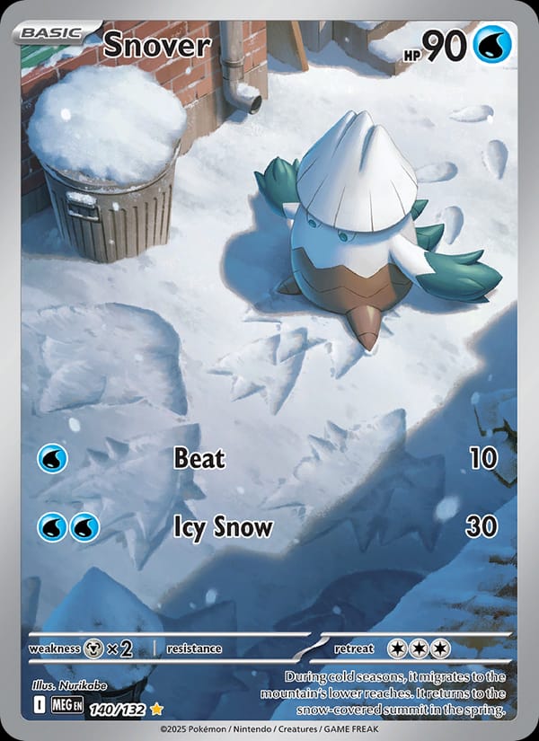 Snover 140/132 Mega Evolution Pokémon card