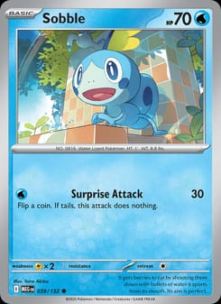 Sobble 039/132 Common – Mega Evolution Pokémon card