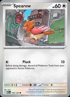 Spearow 102/132 Common – Mega Evolution Pokémon card