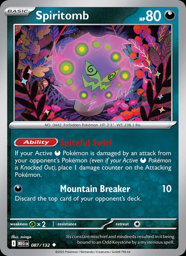 Spiritomb 087/132 Mega Evolution Pokémon card