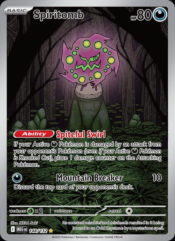Spiritomb 148/132 Mega Evolution Pokémon card