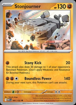 Stonjourner 081/132 Uncommon – Mega Evolution Pokémon card