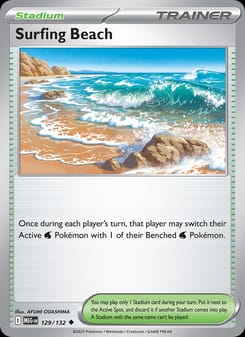 Surfing Beach 129/132 Uncommon – Mega Evolution Pokémon card