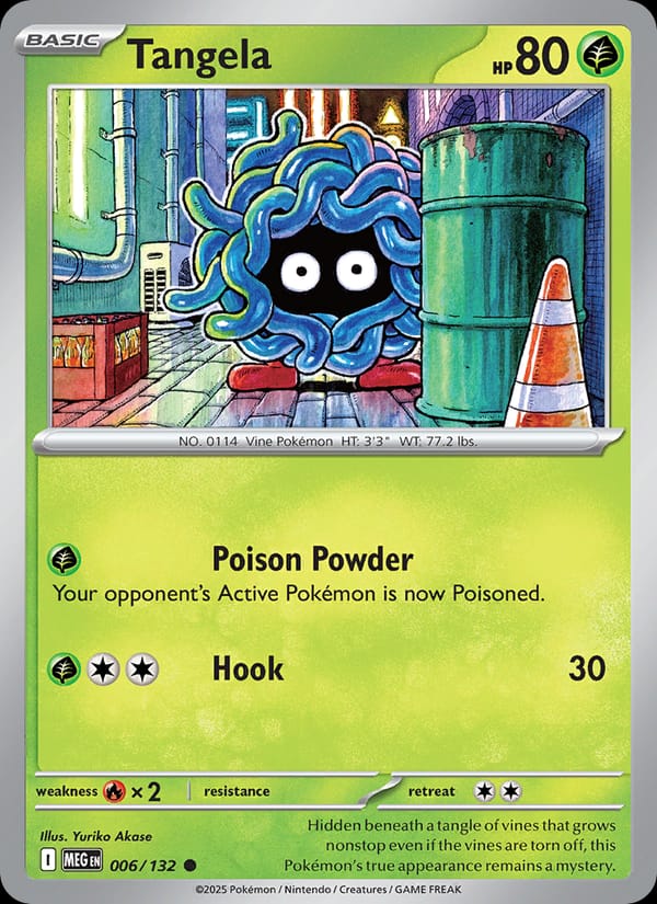 Tangela 006/132 Mega Evolution Pokémon card