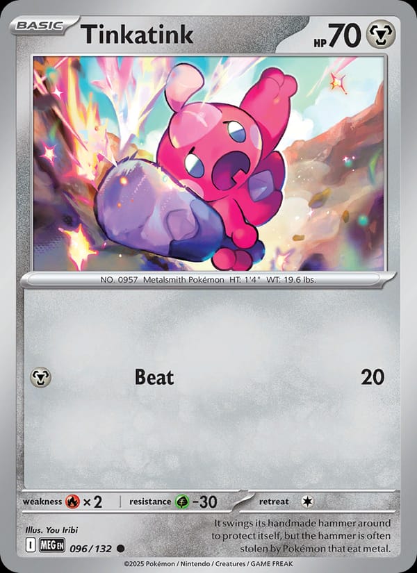 Tinkatink 096/132 Mega Evolution Pokémon card