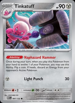 Tinkatuff 097/132 Common – Mega Evolution Pokémon card