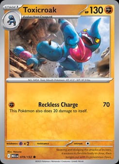 Toxicroak 079/132 Common – Mega Evolution Pokémon card