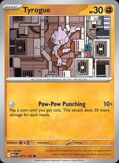 Tyrogue 071/132 Common – Mega Evolution Pokémon card