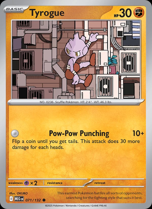 Tyrogue 071/132 Mega Evolution Pokémon card