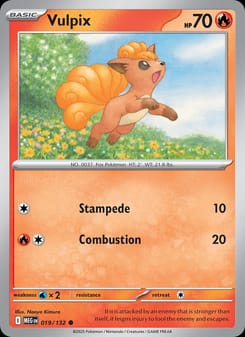 Vulpix 019/132 Common – Mega Evolution Pokémon card