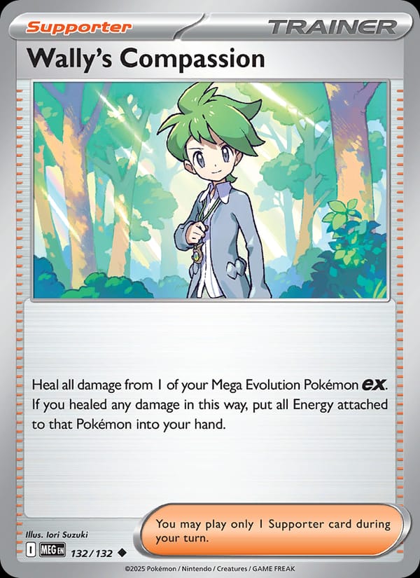 Wally's Compassion 132/132 Mega Evolution Pokémon card