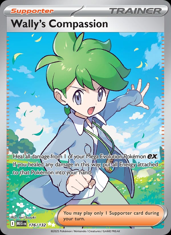 Wally's Compassion 176/132 Mega Evolution Pokémon card