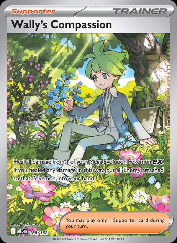 Wally's Compassion 186/132 Mega Evolution Pokémon card