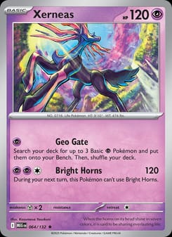 Xerneas 064/132 Rare – Mega Evolution Pokémon card