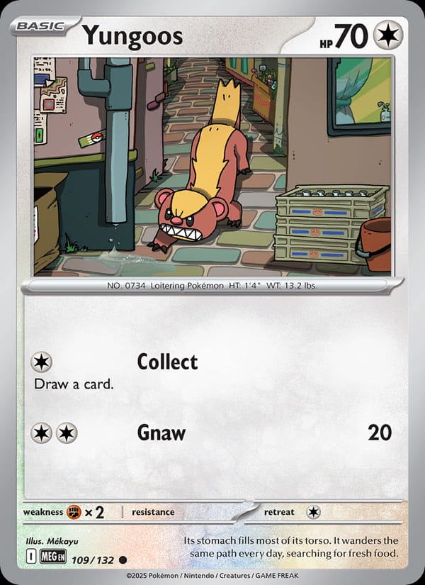 Yungoos 109/132 Mega Evolution Pokémon card