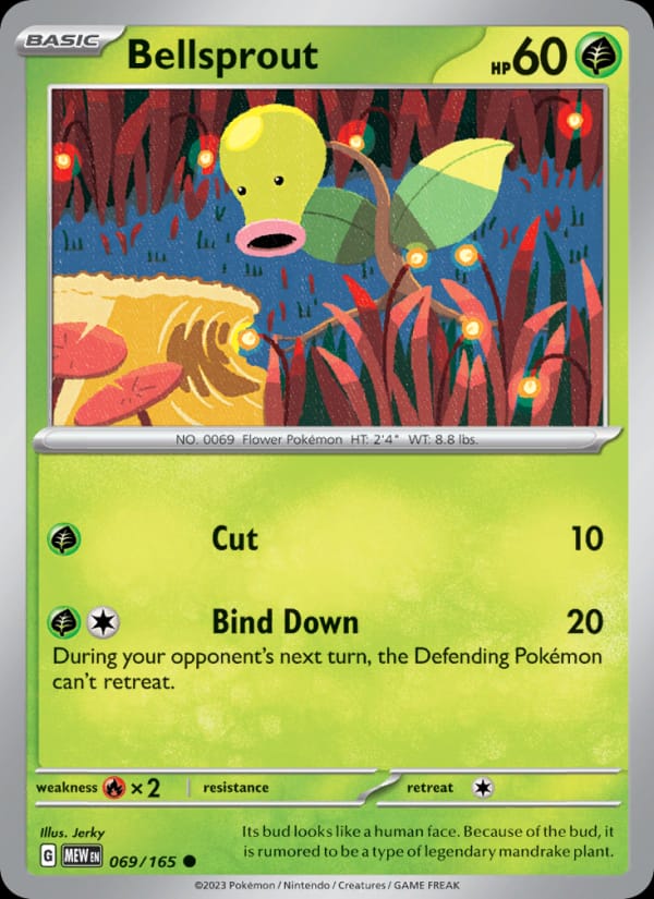 Bellsprout 069/165 151 Pokémon card
