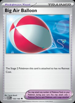 Big Air Balloon 155/165 Uncommon – 151 Pokémon card